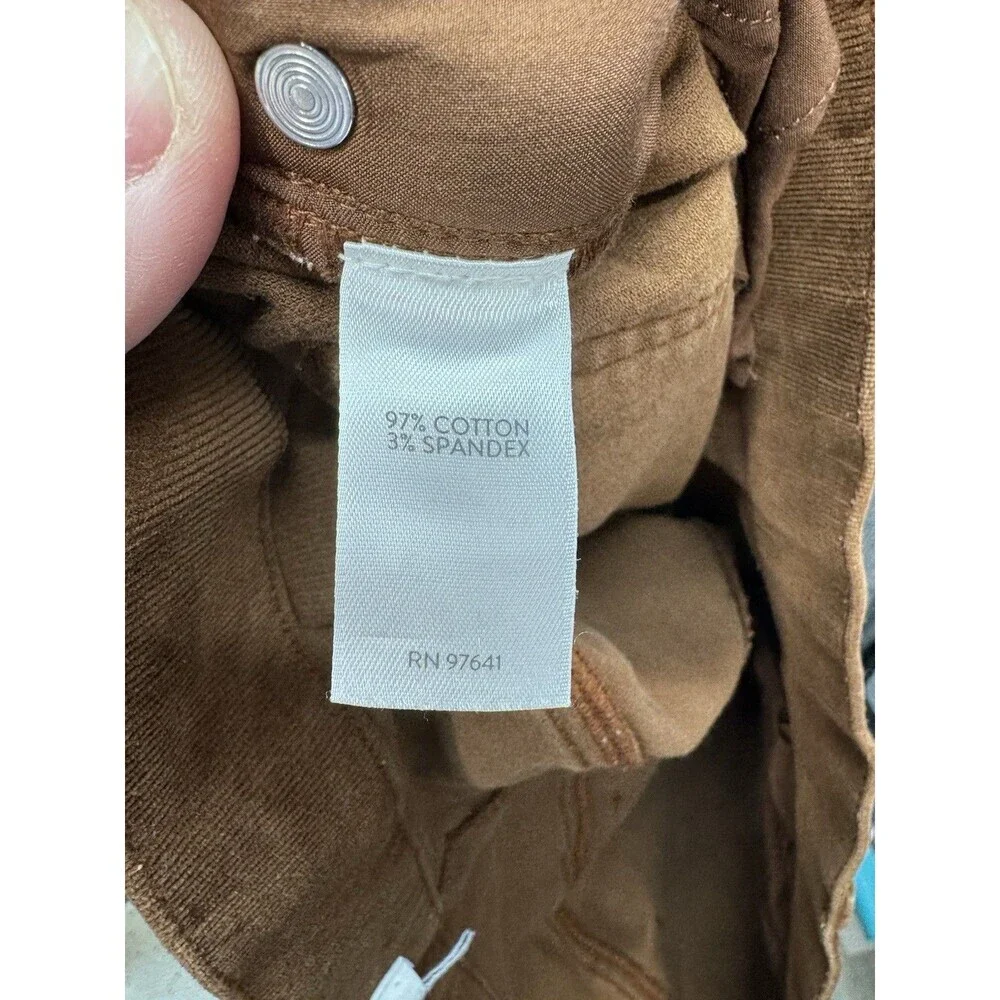 J. Jill Corduroy Pants Womens 2X Brown Pull On Straight Leg Pockets High Rise - Picture 4 of 10